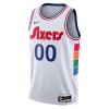Canotte Uomo Philadelphia 76ers Personalizzate Nike 2024-25 City Edition Bianco Swingman
